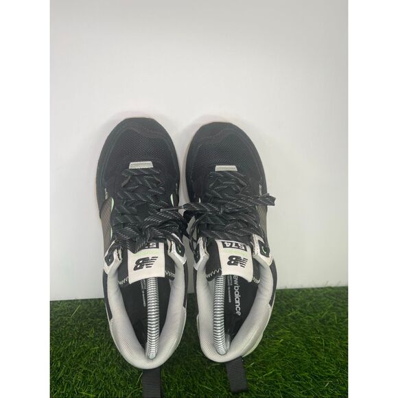 New Balance 574 Women Sneaker Size 8.5 Black Green Lace Up Gorpcore Athletic - Picture 5 of 8